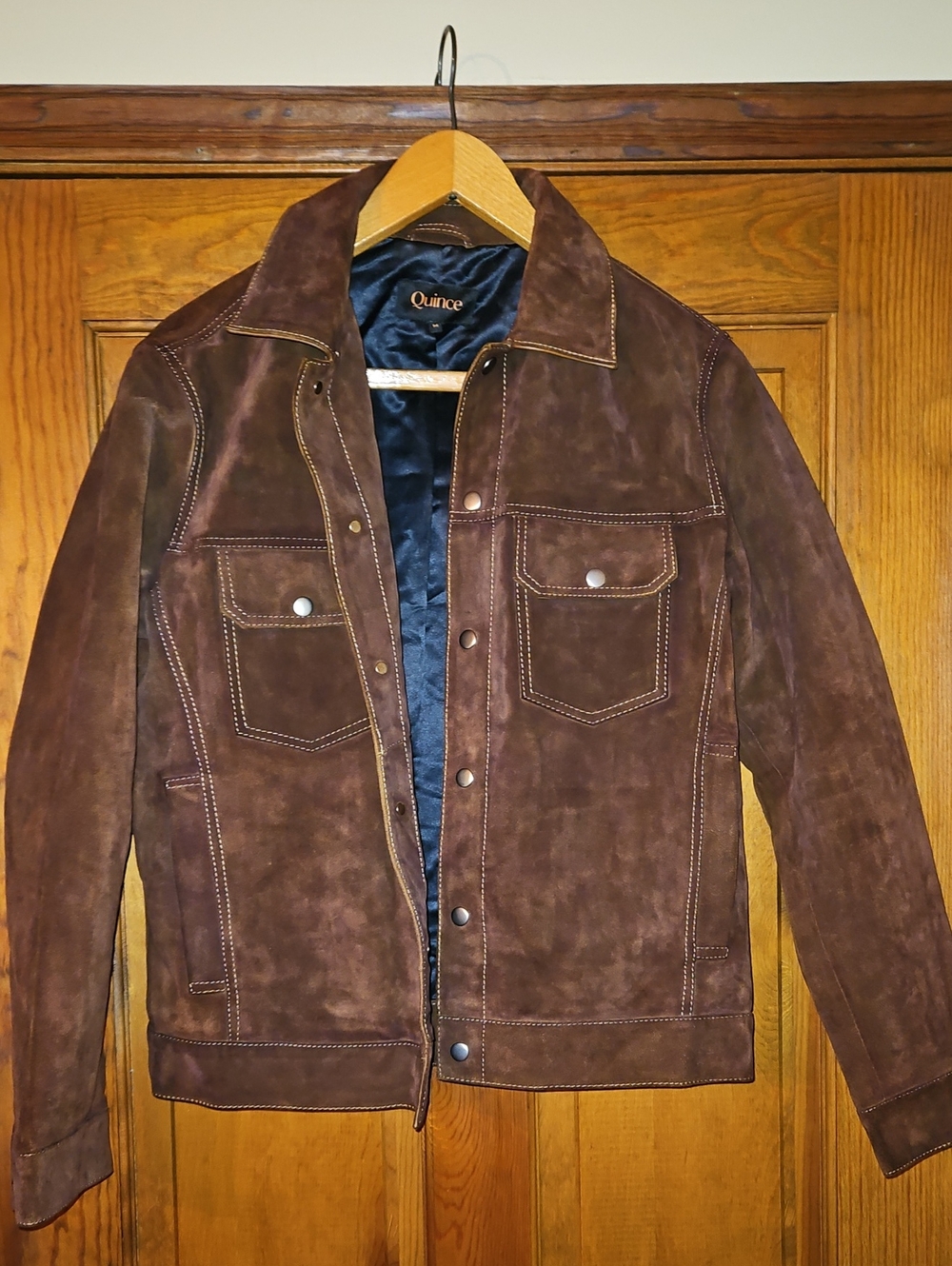 Quince Men's Brown Suede Trucker Jacket SZ M NWOT